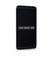 Isolated modern smartphone with shadow 3d rendering