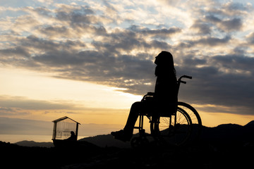 disabled women and peaceful moments in nature
