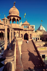 Shriji RadhaRani Mandir, indian temple  in holy place Varsana, Barsana. .This is where Srimati Radharani lived and had many pastimes with Krishna.
