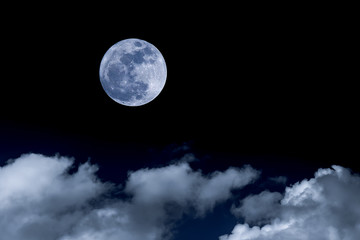 Fototapeta na wymiar big moon background night sky