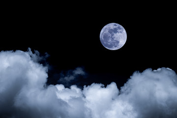 Obraz na płótnie Canvas big moon background night sky