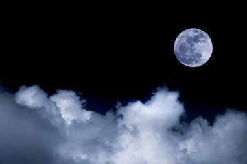 Obraz na płótnie Canvas big moon background night sky