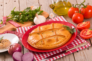 Spanish tuna pie. 