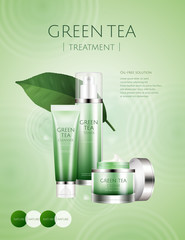 Green tea cosmetic set