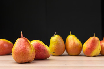 Ripe pears on the table