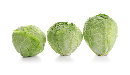 Obraz premium Fresh cabbage on white background