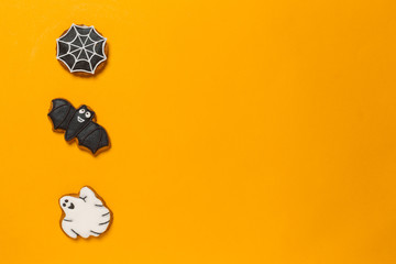 Halloween concept with cookies