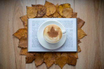 hot autumn cappuccino