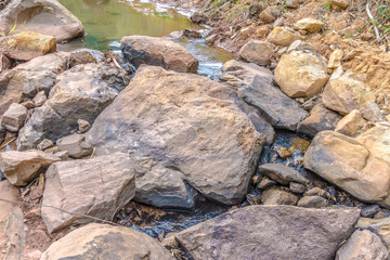 beautiful view of blue stream waterfall