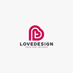 Love social logo design vector