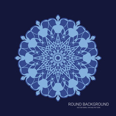 Floral round decorative symbol. Vintage decorative elements. Oriental pattern, vector illustration. Coloring book page. Circular pattern. Abstract background