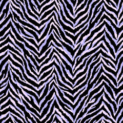Zebra fur texture seamless pattern. Exotic wild animal background. Pastel vector illustration print. © InnaPoka