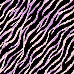 Fototapeta na wymiar Seamless pattern with animal fur print. Vector illustration. Exotic wild animalistic texture.