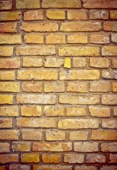 background of dark orange brick laid horizontally 