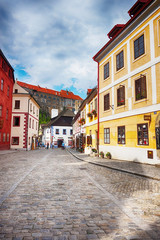 Cesky Krumlov street in the old town
