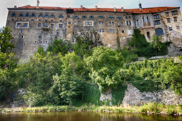 Cesky Krumlov castle in the czech republic