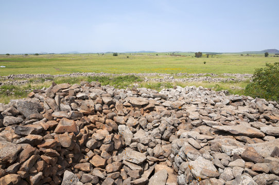 Rujm el-Hiri, Gilgal Refaim, Rogem Hiri view