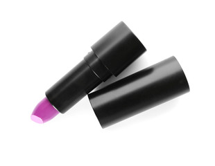 Bright lipstick on white background