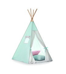Cozy play tent for kids on white background © Pixel-Shot