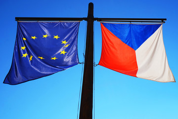 czech and european union flag