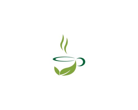Fototapeta Cup of tea vector icon logo template