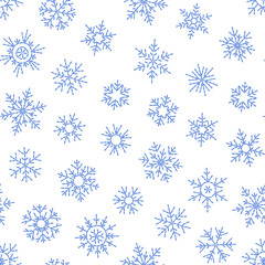 Christmas seamless doodle pattern