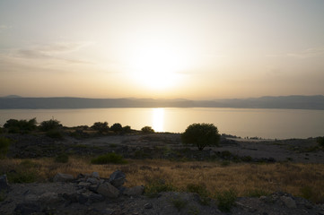 Sunset over the Sea of Galilee
