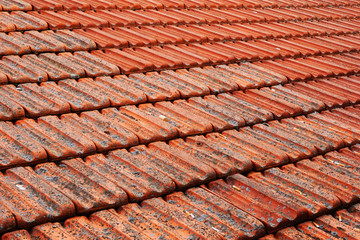 old ceramic roof texture