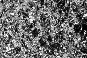 crumpled foil as an abstract background