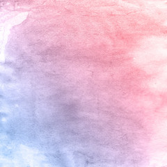 Blue and red abstract watercolor background.