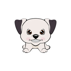 Vector illustration of Angry puppy