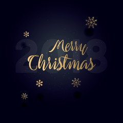 Fototapeta na wymiar Christmas Typographical on shiny Xmas background. Merry Christmas card. Vector Illustration