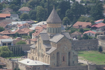 Fototapeta na wymiar Svetitskhoveli Cathedral - The main patriarchate cathedral of the Georgian Orthodox Church