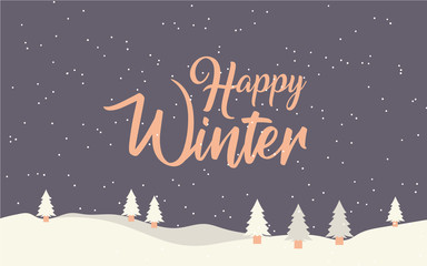 Fototapeta na wymiar Big winter poster. Christmas Greeting Card. Happy winter