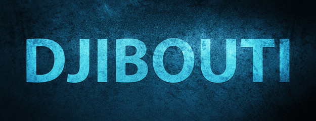 Djibouti special blue banner background