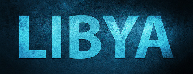 Libya special blue banner background