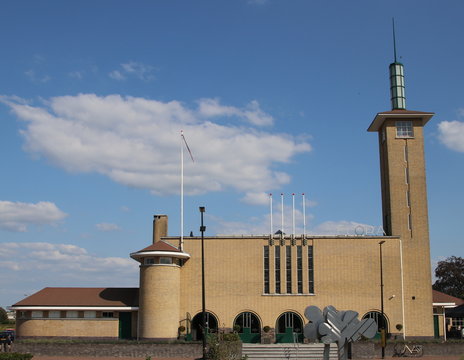 Old floricultural wholesale business named Flora in Boskoop, the Netherlands.