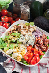Healthy cobb salad with chicken