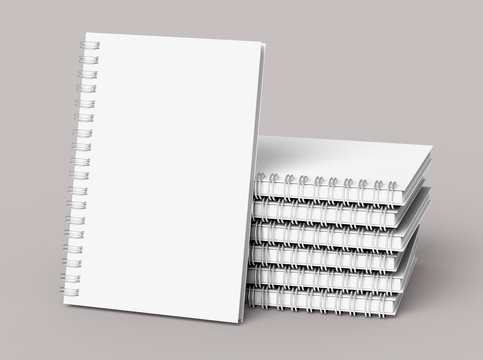 White hard cover books