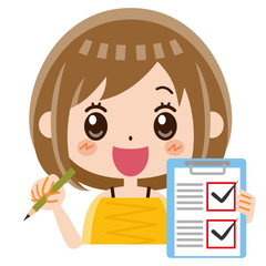 女性　チェック　確認