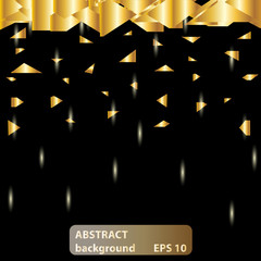 Gold bright crystal abstract background