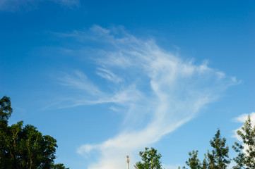 Blue sky with clouds For background.