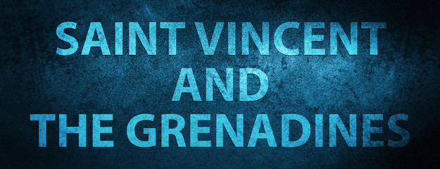 Obraz premium Saint Vincent and the Grenadines special blue banner background