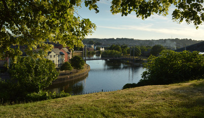 Fototapeta na wymiar river exe quay