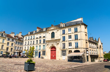 Typical french buildings in Caen, Normandy