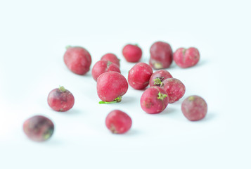 fresh red radishes .isolated on a white background.
