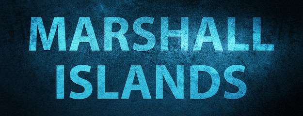 Marshall Islands special blue banner background