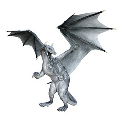 Fototapeta premium 3D Rendering Fairy Tale Dragon na białym tle