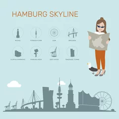 Hamburg Skyline blau © Jana Mossmann