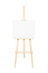 Easel empty for drawing isolated on white background